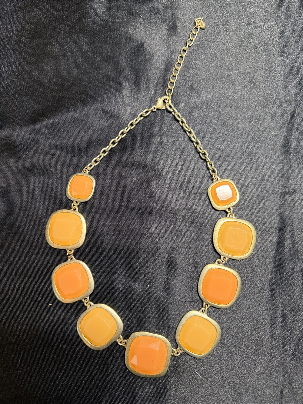 Gold-Tone Orange Statement Necklace - Women Jewelry